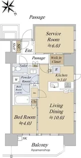 シティハウス巣鴨【3階】の間取り
