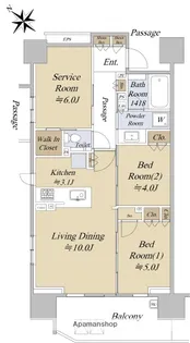 シティハウス巣鴨【5階】の間取り