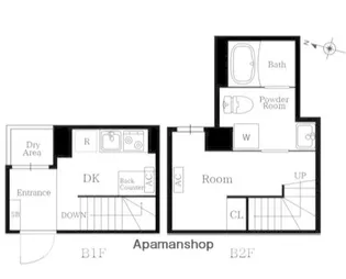 プレニーズ護国寺PREMIER【-1階】の間取り