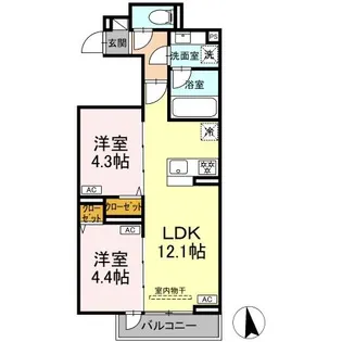 セレスティア谷中【3階】の間取り