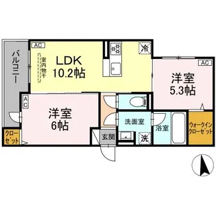 セレスティア谷中【2階】の間取り