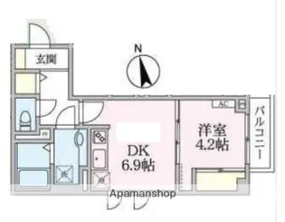 アローマ王子本町【3階】の間取り