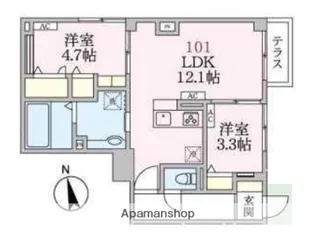 アローマ王子本町【1階】の間取り