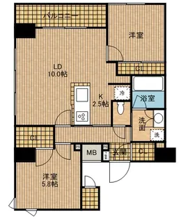 AXAS東十条アジールコート【8階】の間取り