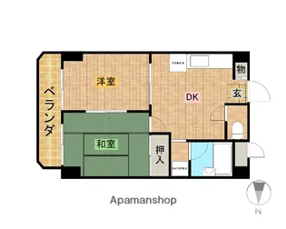 王子スカイパレス【3階】の間取り
