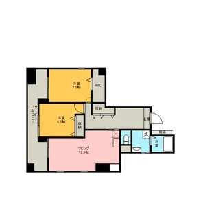 シャンテメゾン田仲【8階】の間取り