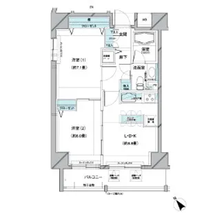 プロスペクト西巣鴨【0202号室】の間取り