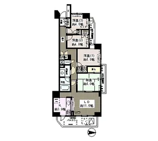 板橋仲宿パーク・ホームズ【14階】の間取り