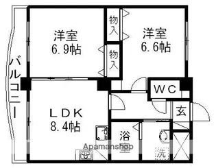 ジェイ・ジルーB【3階】の間取り