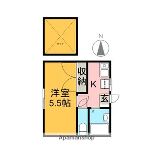 岩波ハイツ【2階】の間取り