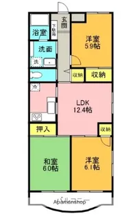 ヴェルヌーブ【3階】の間取り