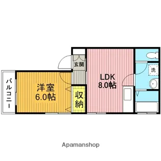 コーポ花みずき【2階】の間取り
