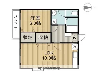 リプレースメント広尾【1階】の間取り