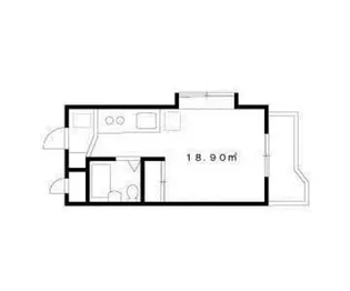 サンライズ国立【2階】の間取り