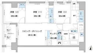 ガーデニエール砧レジデンス【2階】の間取り