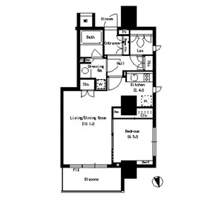 パークアクシス神楽坂ステージ【5階】の間取り