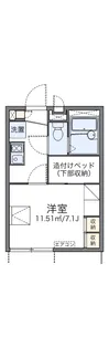 レオパレス飛田給ハイム【1階】の間取り