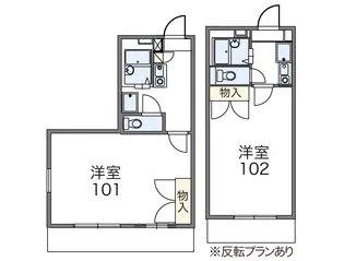 レオパレス葵第2【3階】の間取り