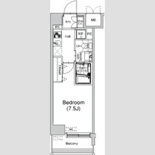 プラウドフラット仙川【2階】の間取り