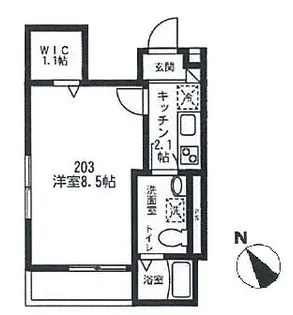 RESIDENZA AL PICCO レジデンツァアルピッコ【203号室号室】の間取り