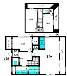 メゾピアノ荻窪【3階】の間取り