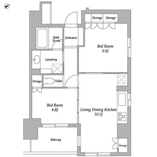 HF若松河田レジデンス【4階】の間取り