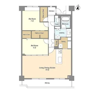 グランハイツ池尻【5階】の間取り
