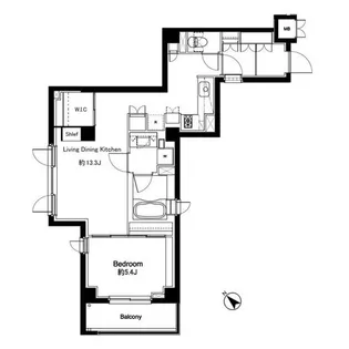 コンフォリア中野【0407号室】の間取り