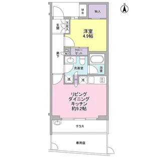 ナチュラーレ代沢【1階】の間取り