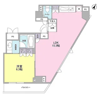 ステイレジデンス西新宿【11階】の間取り