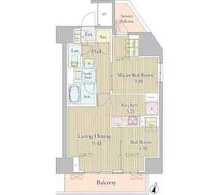 ヴェルデュール高田馬場【4階】の間取り