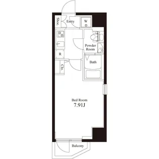 アペルト西新宿【0201号室】の間取り