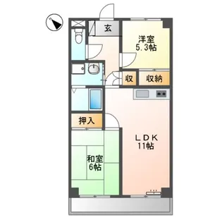 グリーンプレイス【2階】の間取り