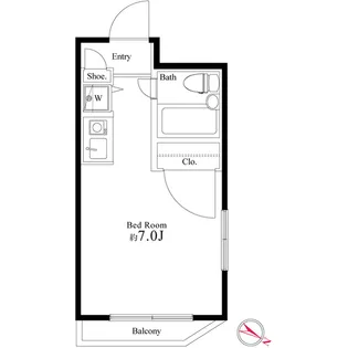 クレセール笹塚【2階】の間取り