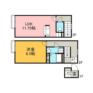 レオネクスト成宗【2階】の間取り
