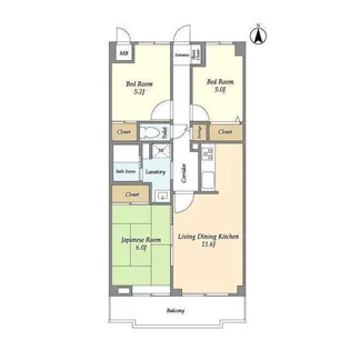 ツイン・アベニュー【5階】の間取り