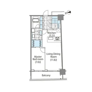 コンフォリア新宿イーストサイドタワー【24階】の間取り