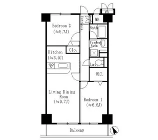 東京都杉並区高井戸東4丁目【マンション】の間取り