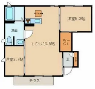 桜コート【1階】の間取り