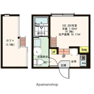 東京都練馬区関町北1丁目【アパート】の間取り