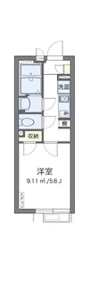 クレイノ西調布【2階】の間取り