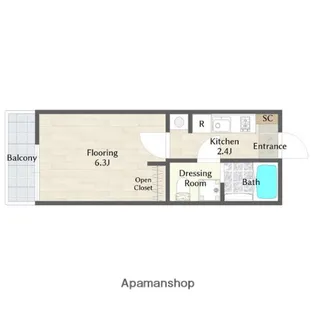 アメリカンリバティー白鷺【1階】の間取り