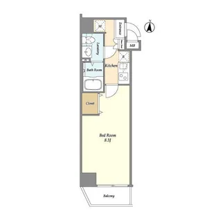 BPRレジデンス下高井戸【8階】の間取り