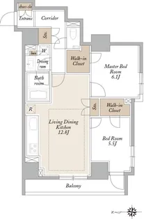 KDXレジデンス三鷹【0603号室】の間取り