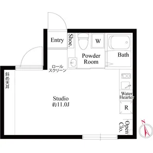 モダンテラス早稲田【4階】の間取り