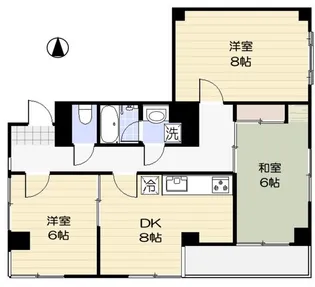 国分寺シティハイツ【1階】の間取り