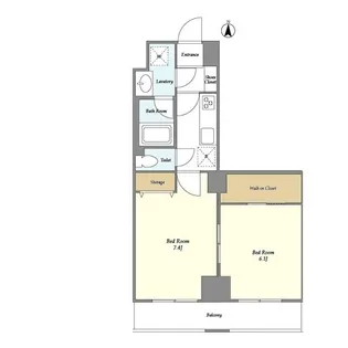 シェル中野弥生町【2階】の間取り