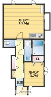 RAU TIARE【1階】の間取り