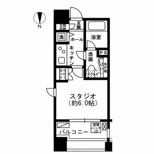 レジディア市ヶ谷【4階】の間取り