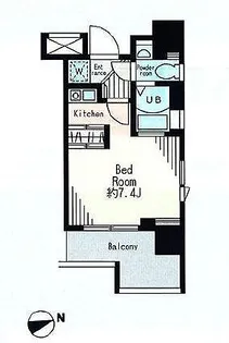 レジディア市谷薬王寺【5階】の間取り